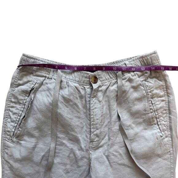 Club Room Linen Luxury Pants Mens Size S Straight Leg Lightweight Lagenlook Gray - Picture 7 of 11